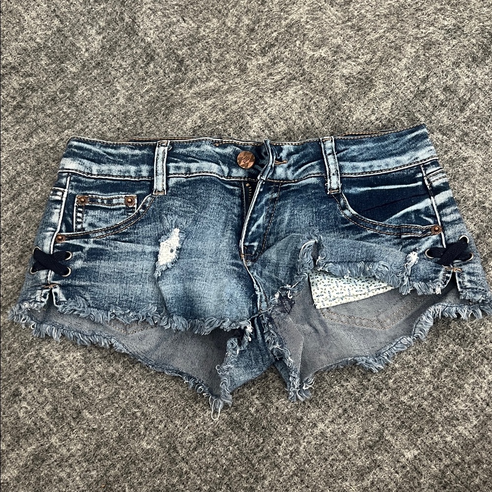 Distressed Denim Women Shorts